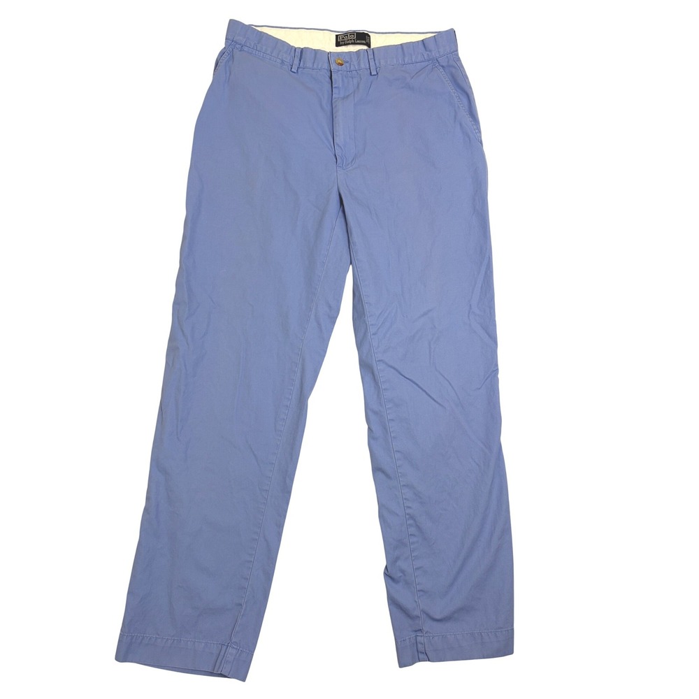 Polo Ralph Lauren Mens Chino Pants Periwinkle Blue 100% Cotton 32x31 (measured)